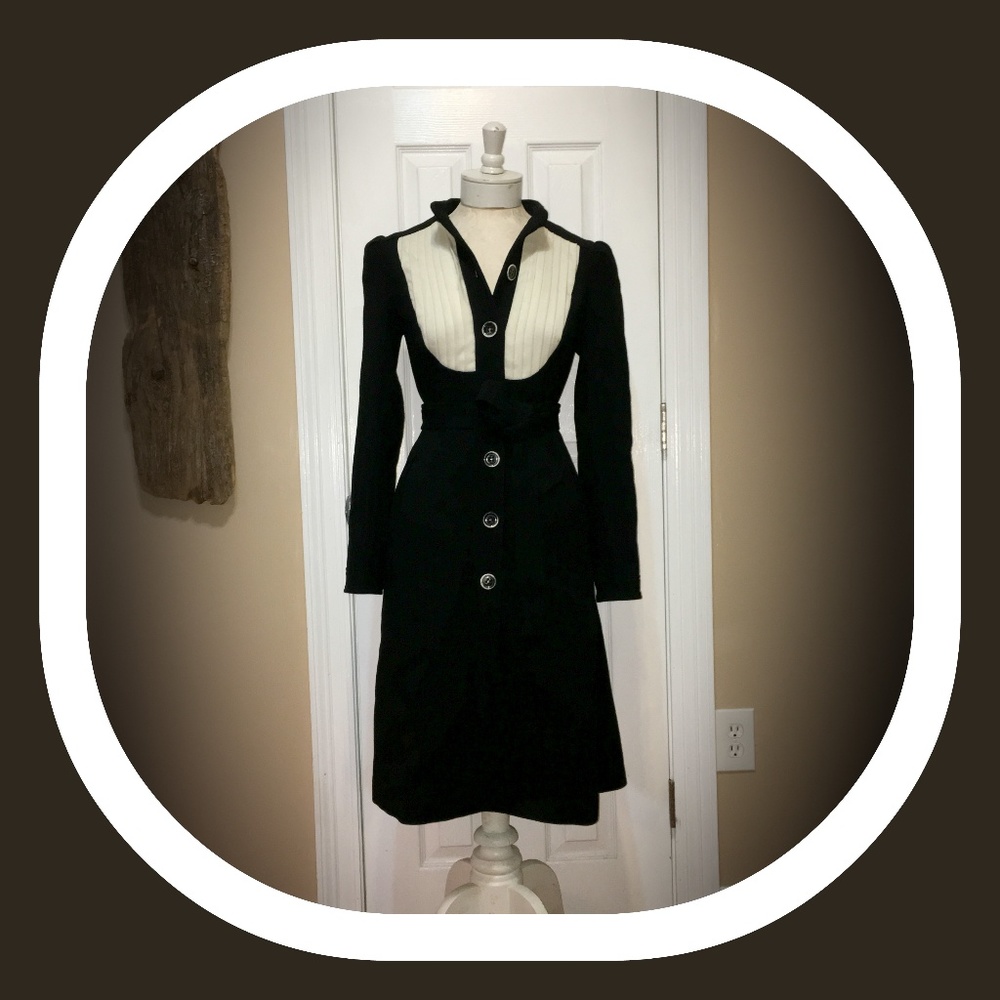 Sea New York Black and Ivory Belted Waist Coat